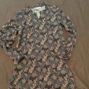 Women's Floral Ruffle Split dress